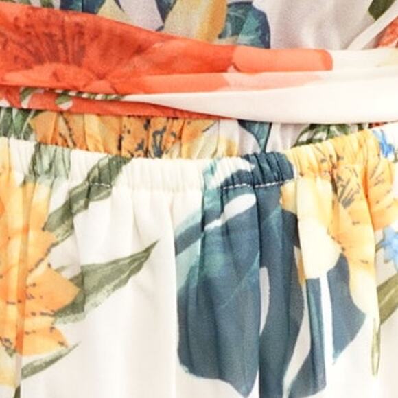 NWOT A.Calin Elegant Tropical Maxi Vacation Luau Beach dress Large - Picture 10 of 11